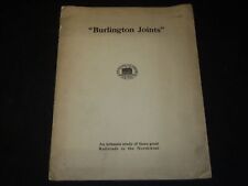1921 BURLINGTON JOINTS INTIMATE STUDY OF THREE GREAT RAILROADS BOOK - J 5426 picture