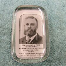 Vintage Paperweight: Col. Albert Pope / Bicycles picture