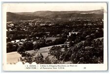 Panorama View Allegany Mountains Cattaraugus Olean NY RPPC Photo Postcard picture