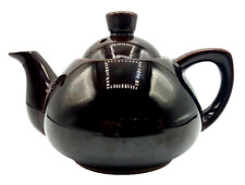 Vintage Teapot Epi Curio Ming Tea Co Hartford Conn No 112 Brown Glaze Farmhouse picture