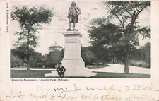 Franklin Monument, Lincoln Park, Chicago, Illinois, Early Postcard, Used in 1904 picture