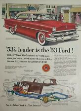 1963 Ford 53 Red Car Automobile Interior Original Vintage Color Print Ad picture