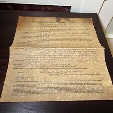 Vintage Congress of the United States Bills of Rights 12 Articles Aged Parchment picture