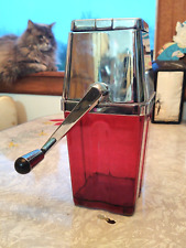 Metrokane MCM-Style Ice-O-Mat Ice Crusher Chrome w/Red Cup - AWESOME picture