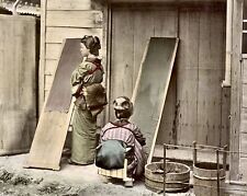 1881 JAPANESE  GIRLS DOING WASH Photo  (183-o) picture
