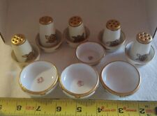 Antique Vintage MZ Austria Limoges France Porcelin Mini Salt Shakers & Cups Art picture