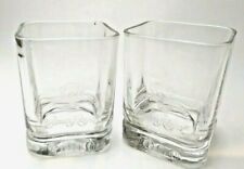 Pair 2000 Crown Royal Canadian Whisky Millennium Glasses Weighted  Bottom 8 oz picture