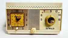 1958 Dewald L-548 AM Mid-Century Clock Tube Radio Ivory Plaskon Near Mint picture