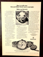 Rolex Oyster Perpetual Original 1972 Vintage Print Ad picture