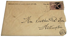 FEBRUARY 1893 WHEELING AND LAKE ERIE W&LE RPO COMPANY ENVELOPE picture
