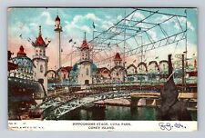 Coney Island NY-New York, Hippodrome Stage, Luna Park, Antique Vintage Postcard picture
