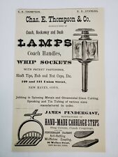 1883 New Haven Connecticut Advertisement National Chuck Thompson Lamp Pendergast picture