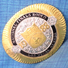 Gist PRCA NFR Belt Buckle Rodeo Sterling Silver OL #0212 LE IOB Vtg 1988 .MDA003 picture