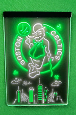 BOSTON CELTICS LED NEON LIGHT SIGN 8x12 NBA HANGING SIGN picture