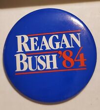 Vintage 1984 Reagan Bush 84 Campaign Button Republican Pin Ronald George 2.25