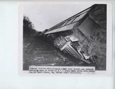PITTSBURGH PENN ORIGINAL PHOTO TRAIN WRECK VINTAGE 7 1/8 X 9 INCH RAILROAD 1956 picture