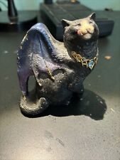 Windstone Editions Small Bat Winged FLAP CAT Black Melody Pena picture