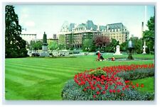 1958 Empress Hotel From Parliament Buildings Victoria B.C Canada Postcard picture