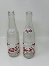 Sparkling Pepsi-Cola Bottles 12 Ounce Vintage 1950's Pepsi Soda 2 Bottles picture