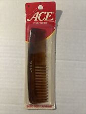 Vintage ACE Pocket Comb #30 Tortoise Design 5