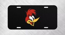 Simulated Carbon Fiber WOODY WOODPECKER License Plate Auto Car Tag   picture