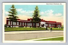 Winchester KY-Kentucky, High School, Antique, Vintage c1950 Souvenir Postcard picture