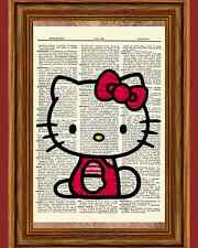 Hello Kitty Dictionary Art Print Poster Picture Japanese Anime Cute Cat Gift picture