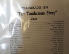 The TOMBSTONE STORY - HELLDORADO DAYS - 1959 - PLAY CAST - VERY RARE picture