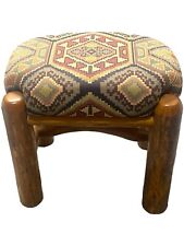 Navajo Woven Tapestry Cushioned Ottoman Bench Chair 21