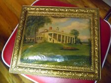 Antique framed 8 x 10 mount Vernon color album cover late 1888 nice frame BEAUTY picture