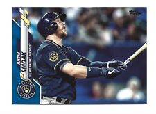 2020 Topps Wal-Mart Blue Border /299 520 Justin Smoak Milwaukee Brewers Baseball picture