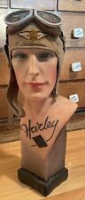 1930s-1940s Harley-Davidson Goggles & Clipper Cloth Cap w Harley Sport Mannequin picture