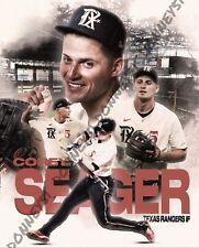 COREY SEAGER TEXAS RANGERS CUSTOM EXCLUSIVE 8x10 GLOSSY PHOTO picture