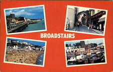 Broadstairs Kent Co England Isle of Thanet multiview street beach 1987 postcard picture