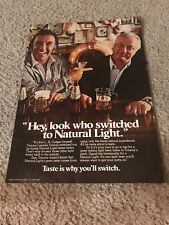 Vintage TOMMY LASORDA 1981 Natural Light Beer Poster Print Ad 1980s L.A. DODGERS picture