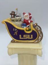 Danbury Mint 2008 LSU Tigers Christmas Tree Ornament Sleigh With Tags No Box picture