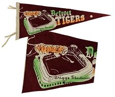 ⭐ Rare Find ⭐ 1949 DETROIT TIGERS Briggs Stadium Vintage Souvenir Pennant EX picture