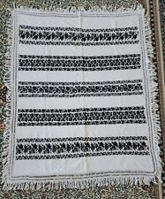 Hungarian Antique Unused Heavy Cotton Tablecloth 48x62  picture