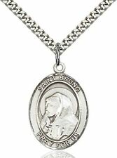 bliss Sterling Silver Saint Bruno Medal Pendant, 1 Inch picture