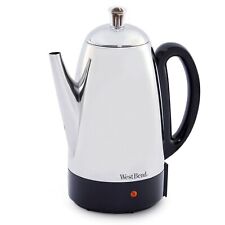 12-Cup Coffee Maker Pot Stainless Steel Electric Percolator Portable Vintage NEW picture