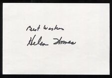 Helen Thomas Signed 4 x 6 Inch Index Card Vintage Autographed Signature  picture