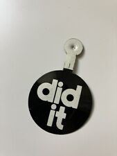 Vintage Tab Button Black and White Typography DID IT did it picture