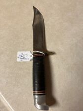 Vintage Western Leather Wrap Handle Hunting Knife. L36 picture