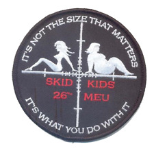 USMC MARINE CORPS 26TH MEU SKID KIDS SQUADRON HELI EMBROIDERED JACKET PATCH picture
