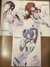 Shin Evangelion 3.0+1.0 Reversible Autograph Poster Asuka Rei Mari 3 Set Movie picture