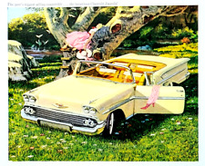 Chevy Impala Convertible Original 1958 Vintage Print Ad picture