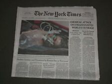 2017 APRIL 5 NEW YORK TIMES - CHEMICAL ATTACK ON SYRIANS IGNITES WORLD'S OUTRAGE picture