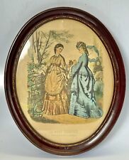 Vintage Rare LA MODE ILLUSTREE Oval Frame French Victorian Paris Ladies Fashion  picture