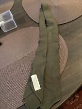 vintage Beau Brummell 4 Fold Uniform Tie od  green Army Military 50s picture