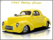 1941 Willys  Coupe Metal Sign 9